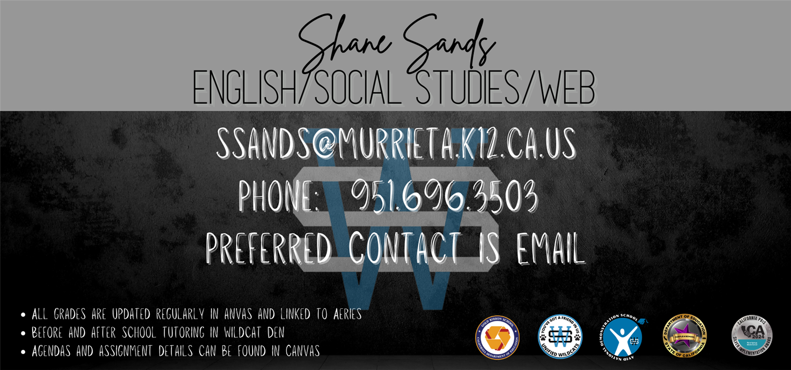 Mr. Sands contact info
